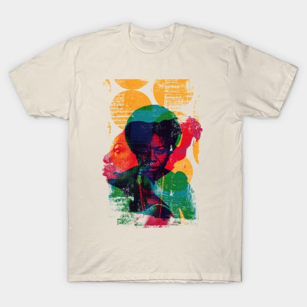 Nina Simone halftone graphic T-Shirt by HAPPY TRIP PRESS